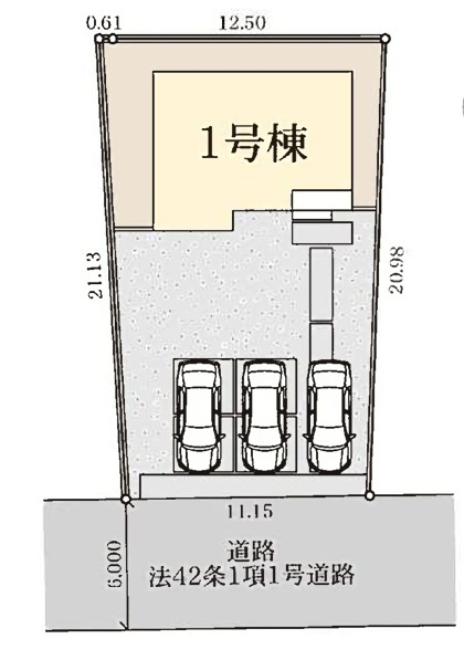 【Livele Garden】　栃木市大平町西水代　第２０　全1邸の区画図|○区画図○
並列駐車3台可能
※車種によります