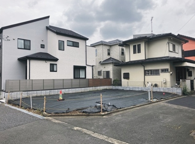 敷地面積29坪　売地　川越市霞ケ関北2丁目の外観|更地　駅近物件！使い勝手の良い角地です♪水道・下水・ガス引き込み済。すぐに建築できます！