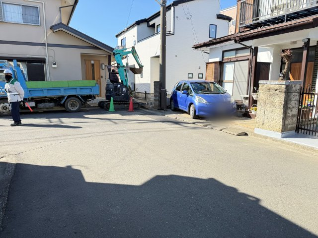 川越市笠幡34期　新築一戸建ての前面道路含む現地写真|前面道路含む現地写真です