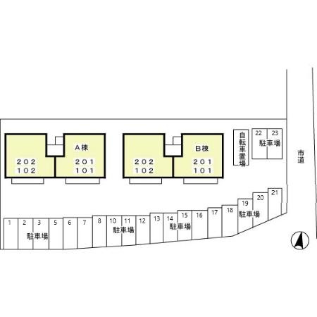 フルハウスＫ　Ａの区画図