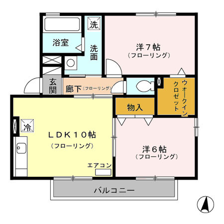 フルハウスＫ　Ａの間取り