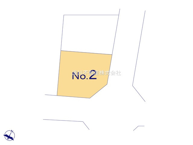 八王子市　山田町　新築一戸建ての区画図|～全2棟の新築戸建てが誕生　角地につき陽当たり・風通し良好です～