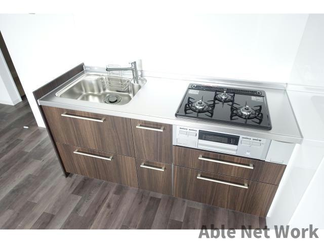 I-CUBEのキッチン|コンロ＆グリル付き