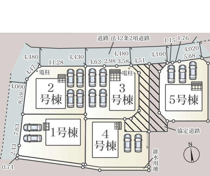 新築戸建　富士市増川　第3　全5棟　5号棟の区画図|3号棟です