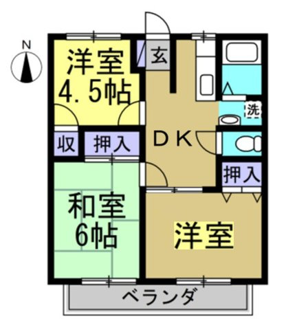 サンビレッジ美浜ⅠEの間取り