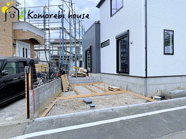 上尾市二ツ宮　7期　新築一戸建て　グラファーレ　01の駐車場|3/19撮影済み