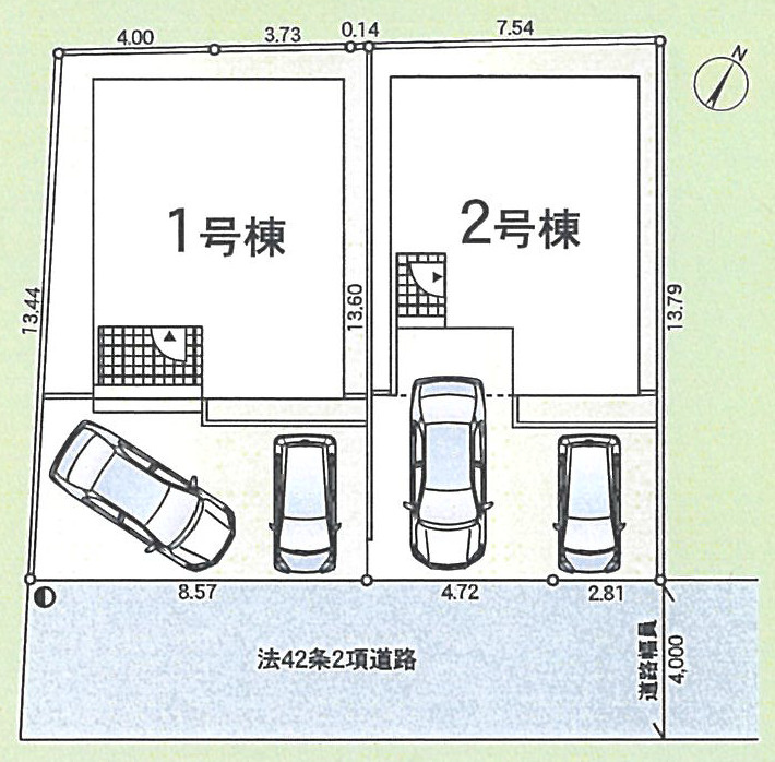 平塚市達上ヶ丘第４　新築戸建　全2棟1号棟の区画図