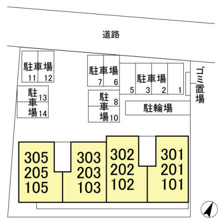 アピチェの区画図