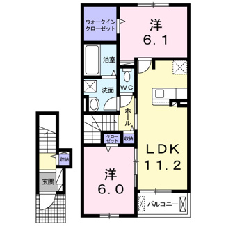 【間取り】 | クレールⅣ　Ｂ