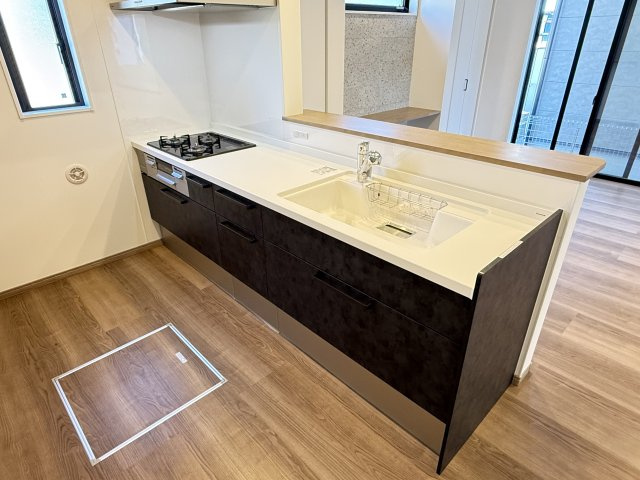 川越市大字笠幡　新築一戸建て　5号棟のキッチン|きれいなキッチンです