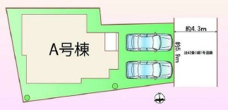 西尾市吉良町吉田　新築分譲住宅　全1棟　A号棟の区画図