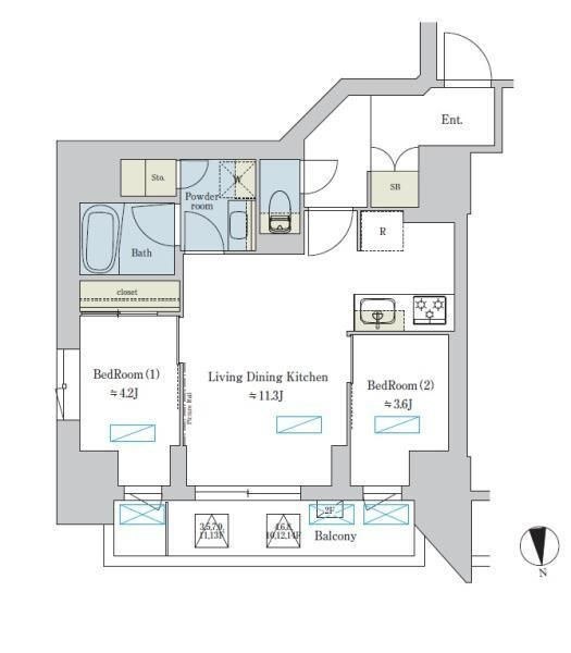 Ｂｒｉｌｌｉａ　ｉｓｔ　浅草の間取り