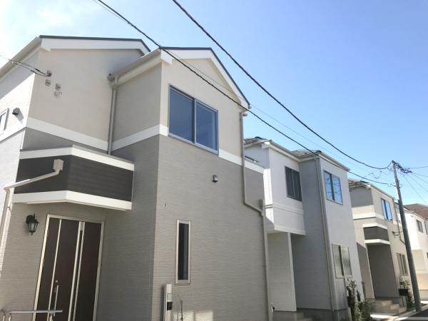 江戸川区東葛西３丁目　新築分譲住宅　全３棟の外観：施工例|『地震に強い家』優良住宅、最長３０年保証あり！安心のアフターサービス付きです♪