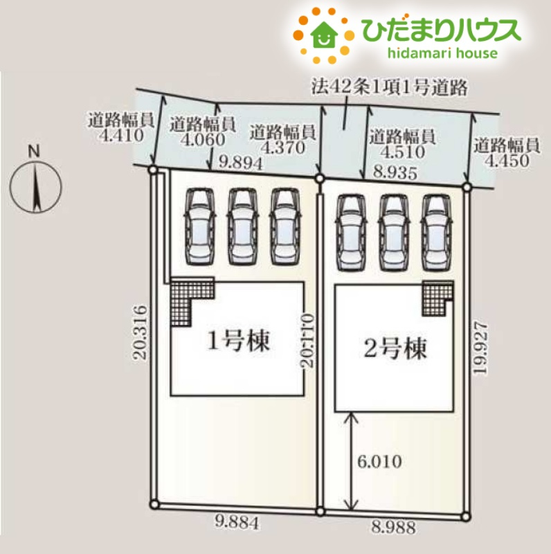 行田市天満　第2　新築一戸建て　クレイドルガーデン　02の区画図
