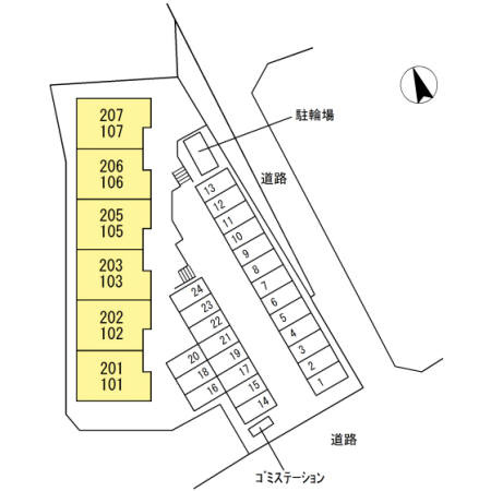 D-カヴァデールの区画図