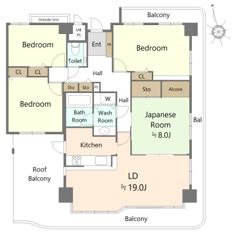 ライオンズマンション京命の間取り