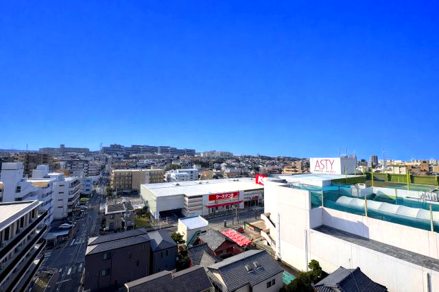 ライオンズマンション京命の展望|【南側眺望】遠くまで見渡せる開放感