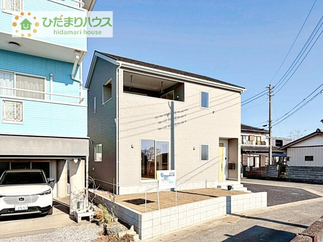 【外観】 | 常総市東野原第1　新築戸建 | 白を基調とした明るい印象を受ける外観です！