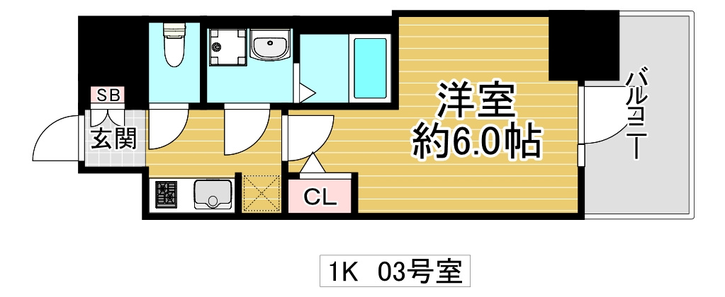 東大阪市高井田西６丁目の賃貸マンションの間取り