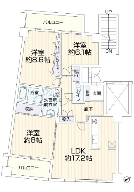 AcityヒルズアリーナⅠ番館の間取り
