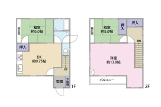 【間取り】 | 己斐中一丁目　戸建 | 3DK