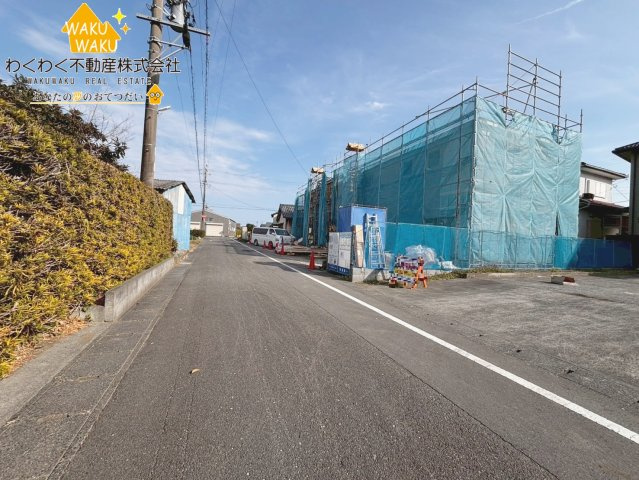 牧之原市静波／2期　新築戸建の前面道路含む現地写真