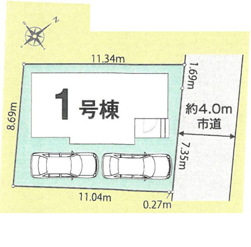 【区画図】 | LIGNAGE北本本宿7丁目　新築戸建　全1棟　1号棟