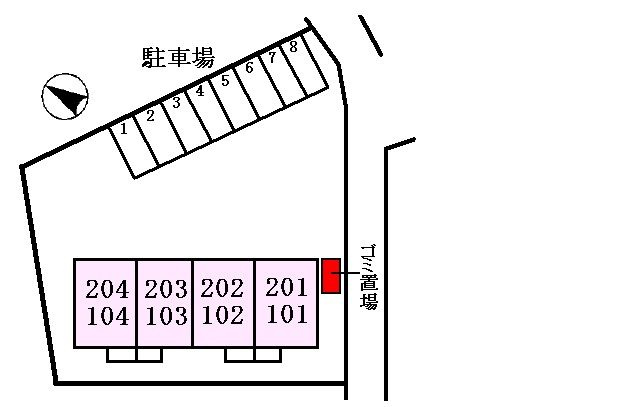 シルキーハイツⅢの区画図