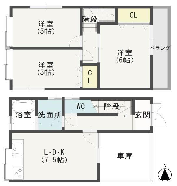 北舞子１丁目　中古戸建の間取り