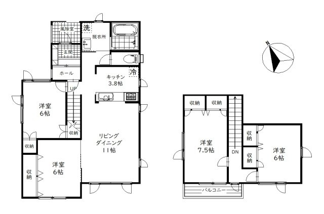 文苑2丁目　中古住宅の間取り