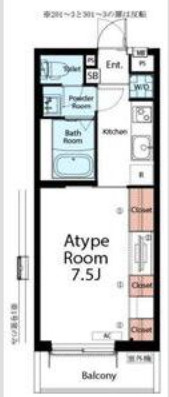 パークフラッツ博多吉塚　11階の間取り