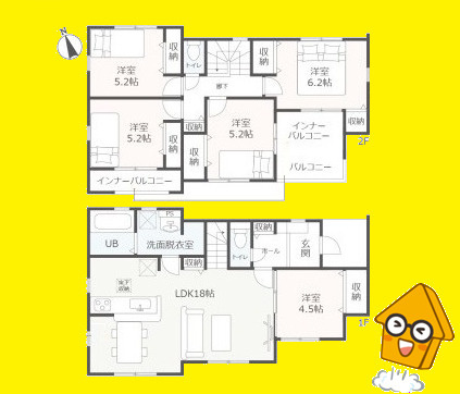 牧之原市静波／2期　新築戸建の間取り