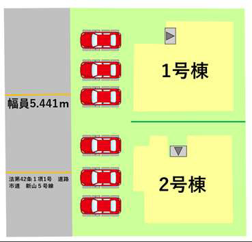 よかタウン／菊陽町沖野3丁目2期／1号棟の区画図