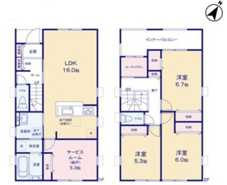 【間取り】 | 新築　新潟市西区松海が丘  第3  1号 | 4LDK＋S　駐車スペース2台