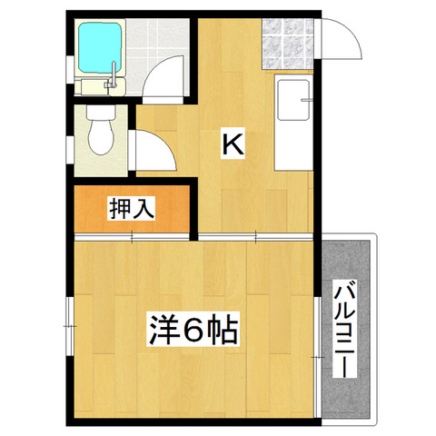 児玉ハイツの間取り|独立のバス・トイレで使いやすい！