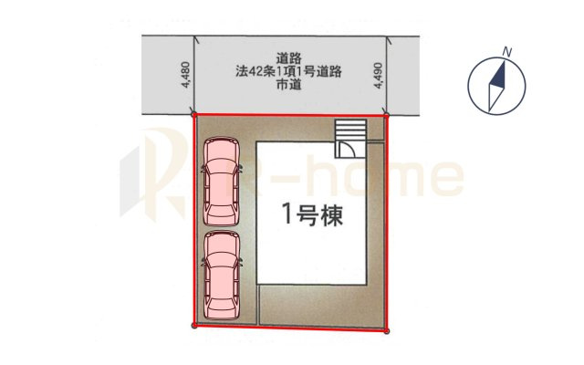 つくば市高見原第18　新築戸建て　1号棟の区画図|大きなお買い物だからこそ、メリット・デメリットを伝えさせて頂きます。
R-homeにお任せください♪