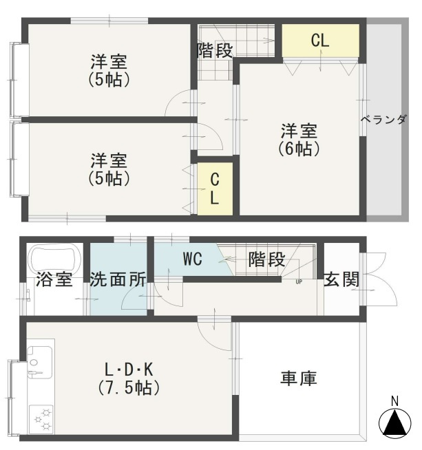 神戸市垂水区北舞子1丁目の間取り