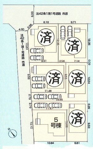 羽村市小作台4丁目　新築戸建全6棟の区画図