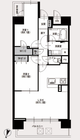 エクセルシオール錦糸町の間取り
