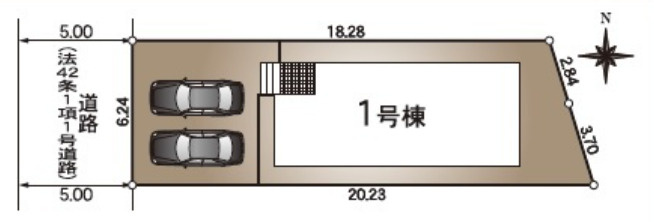 高知市中須賀町 第2 新築戸建て1号棟の区画図|■金額3,590万円■土地面積120.39㎡■建物面積95.37㎡■4LDK