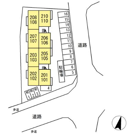 グランヴィラージュの区画図
