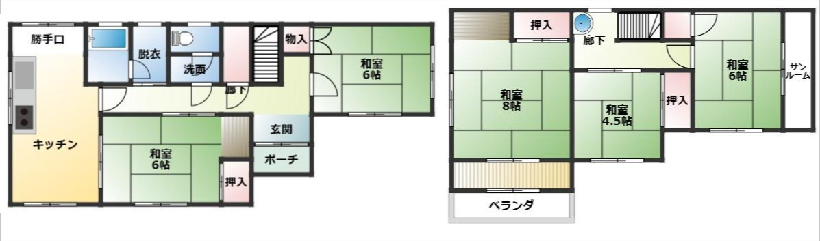 残地処分後引き渡し♪鹿沼市仁神堂町中古戸建の間取り