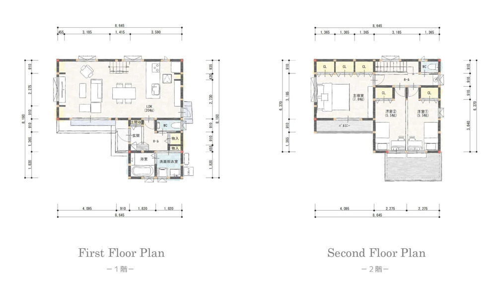 高知市朝倉本町1丁目　建売住宅の間取り