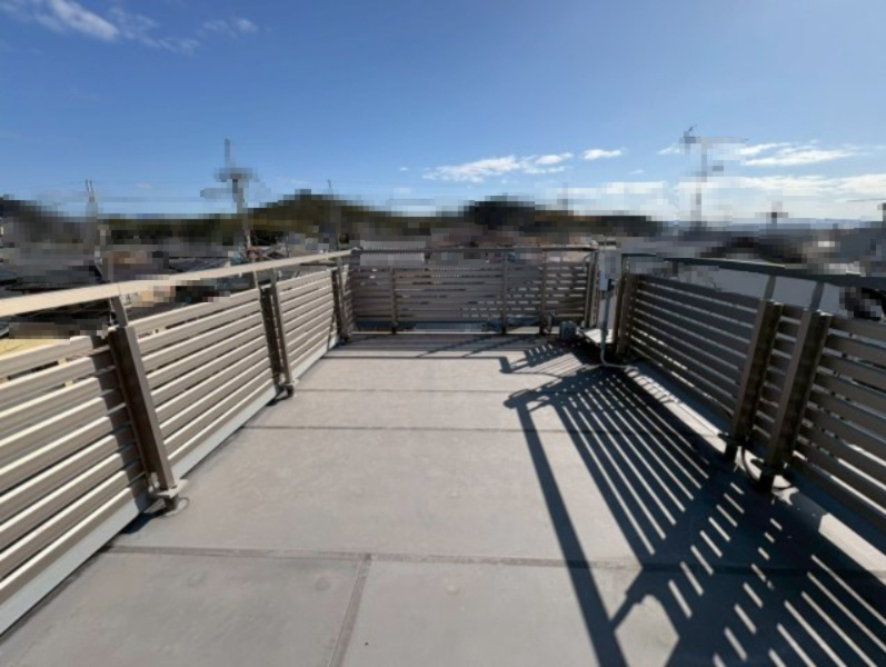 京都市右京区鳴滝中道町の展望|屋上からの眺望です。現状、周囲に高い建物がないため、見晴らし良好です。