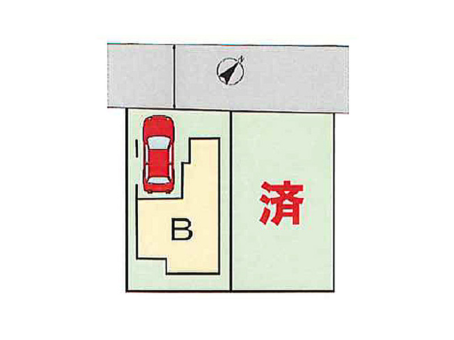 【区画図】 | 三芳町藤久保　新築一戸建住宅　全2棟　(ふじみ野店) | きれいな整形地です。