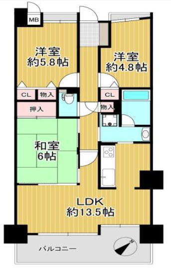 【間取り】 | ピュアハイツ垂水潮見が丘