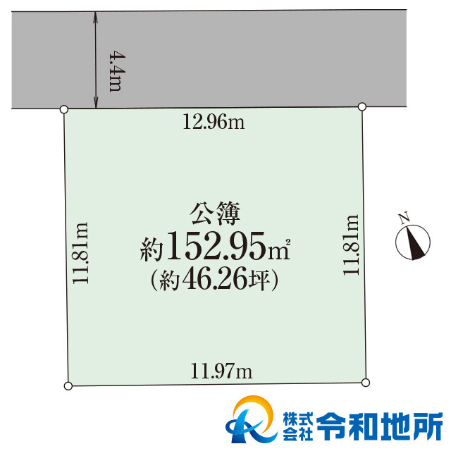 売地　茅ヶ崎市高田4丁目の土地図