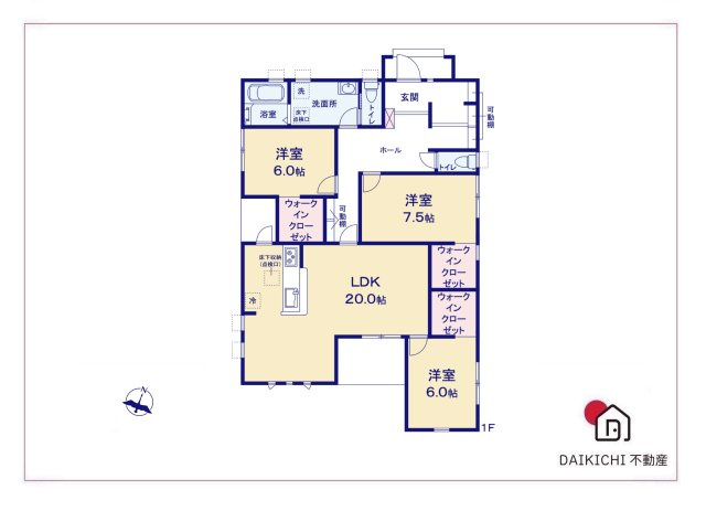 【間取り】 | 深谷市田中第3　リーブルガーデン　新築戸建　全3棟　2号棟 | 2号棟