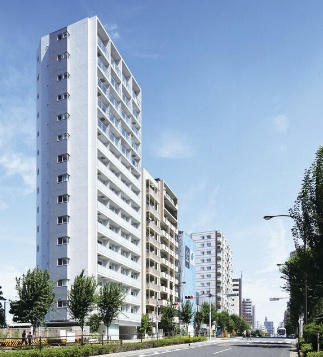 【外観】 | コンフォリア西新宿 | 鉄骨鉄筋コンクリート造のがっちりとした建物。