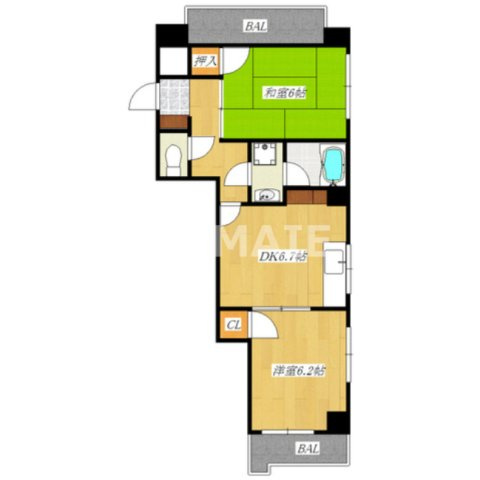 王子ハイツの間取り|王子神谷徒歩1分の物件です！